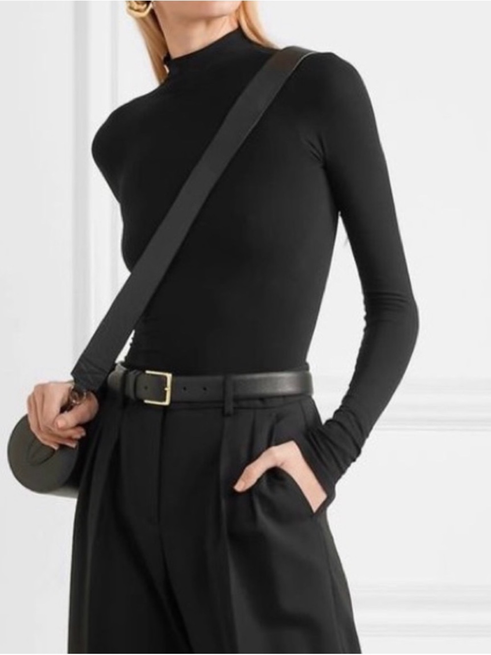 Vince Black Turtleneck Long Sleeve Essential Shirt Size Large